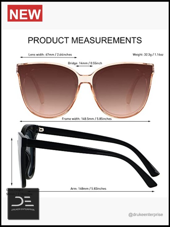 Oversized Cat Eye Sunglasses 2 Pack UV400 Women Fashion Vintage main image 4